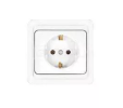 Розетка 1-м СП Валери 16А IP20 c заземл. бел. UNIVersal В0028