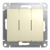 Механизм GLOSSA выключателя  3кл. бежевый GSL000231 Schnaider
