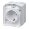 Розетка 1-м ОП AtlasDesign Profi54 16А IP54 250В с заземл. защ. шторки бел. SE  ATN540145