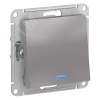 Механизм ATLAS переключателя  1кл. алюм с подсв  ATN000363 Schnaider