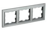 Рамка 3-м BRITE РУ-3-БрС сталь IEK BR-M32-K46