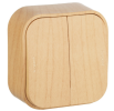 Выключатель ОП  2кл. Quteo дерево (782262) Legrand