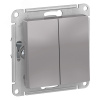 Механизм ATLASDESIGN выключателя  2кл. алюминий ATN000351 Schnaider