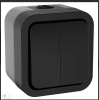 Выключатель 2кл  IEK TORS графит IP55  TS105   TS-V20-0-10-55-K53