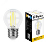 Лампа светодиод Feron LB-52 25876 Filament 7W E27 теплый шар  