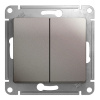 Переключатель проходной 2-кл. СП Glossa 10А IP20 (сх. 6) 10AX механизм платина SE GSL001265